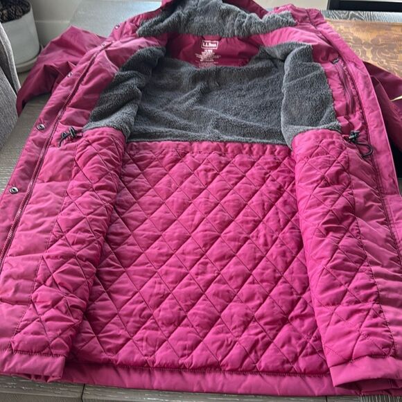 L.L.Bean Women’s Size 1X Regular Deep Magenta Hooded Zipper Up Casual Jacket EUC - Picture 6 of 16